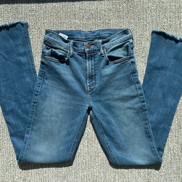 MOTHER The Runaway Step Fray Jeans Size 27 - Picture 3 of 4